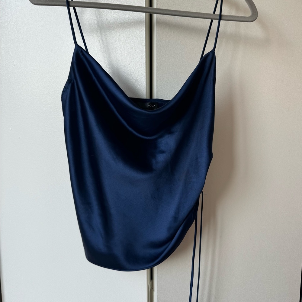 Aqua brand navy cinched camisole size small